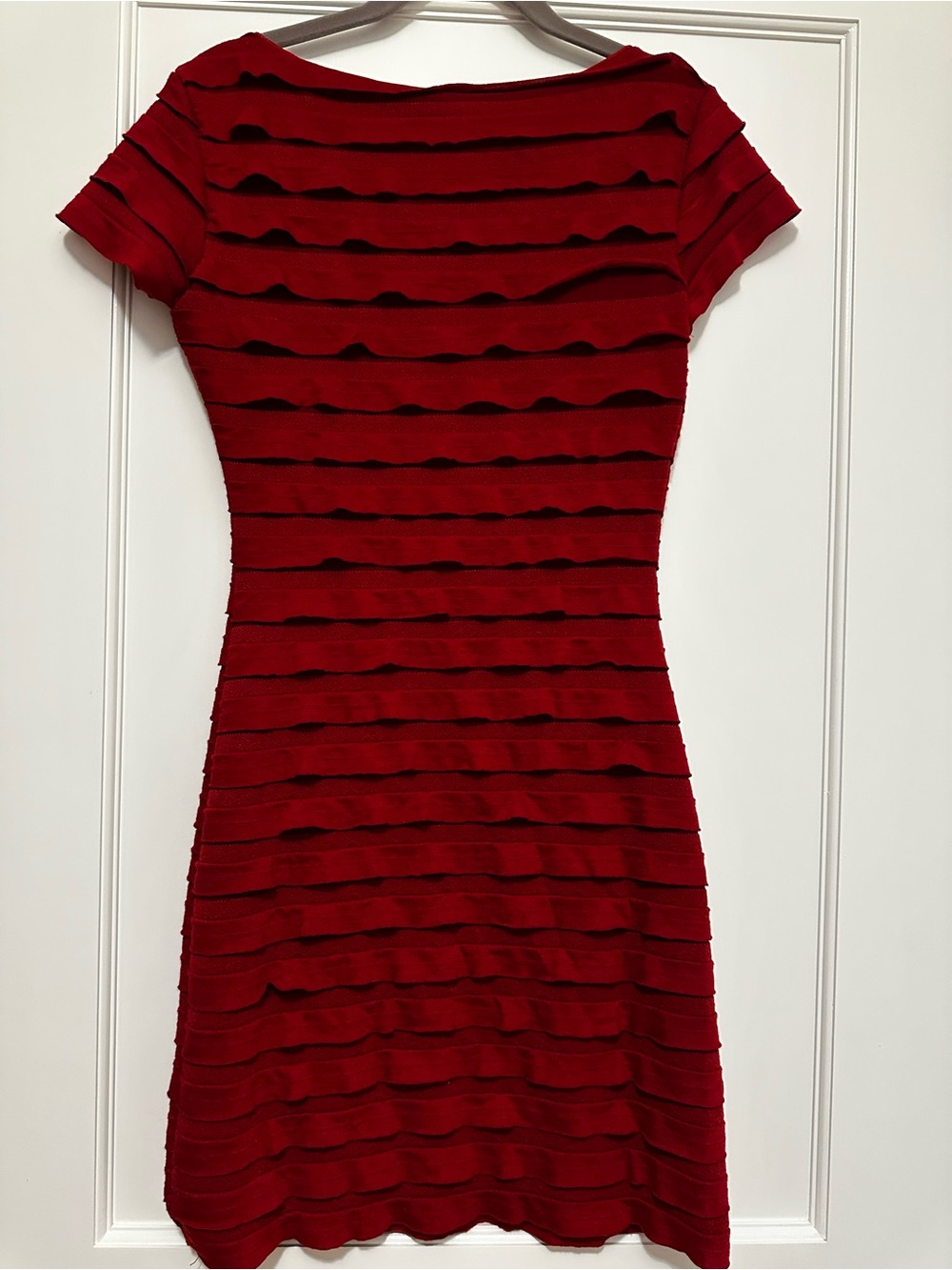 Max Studio Red Short Sleeve Bodycon Mini Dress - Picture 5 of 5